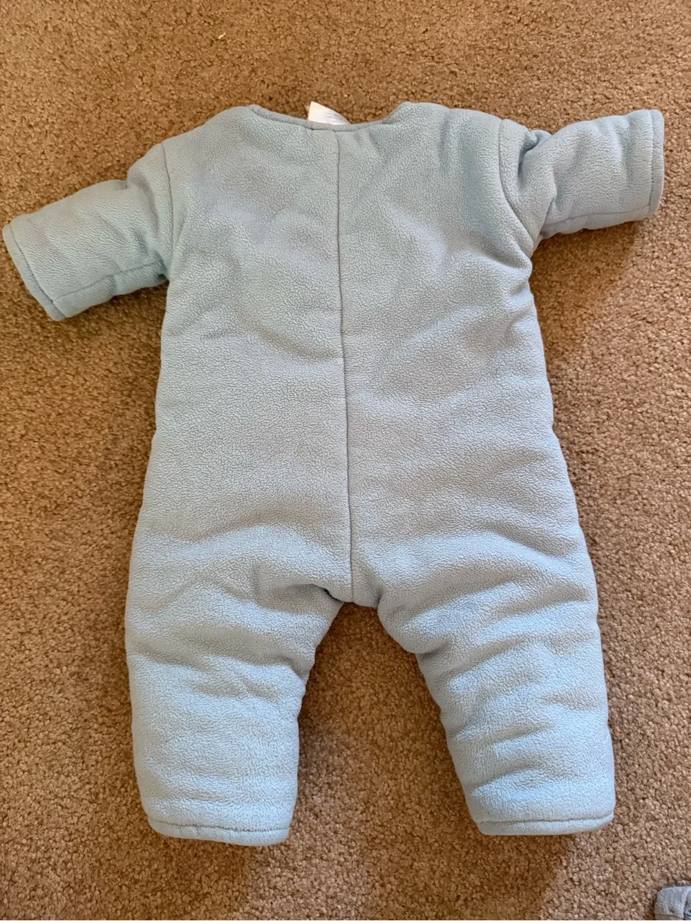 Magic Merlin Light Blue Fleece Baby Sleepsuit